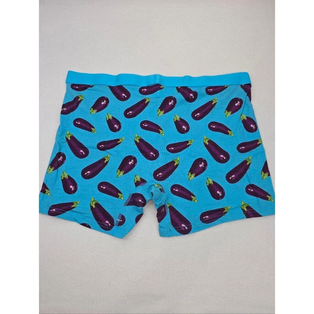 Old Navy Men's Eggplant Print Blue Boxer Briefs Size XL NWOT 3930